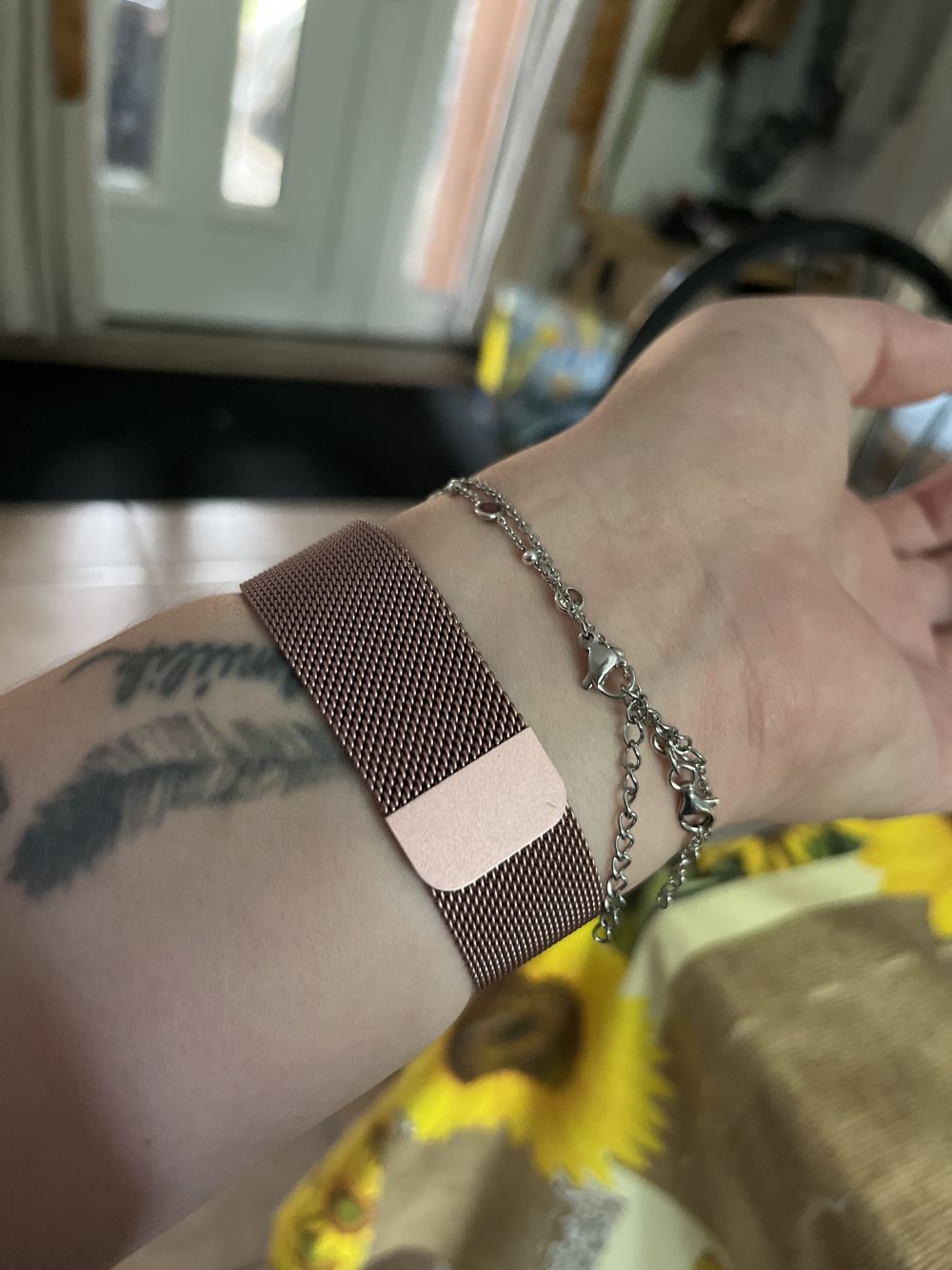 MYBANDZ Milánói mágneses fém óraszíj - /pink-arany/18mm